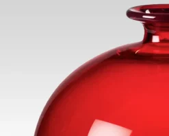 Vaso veronese vetro di murano rosso Venini