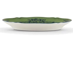 Vassoio ovale oriente italiano malachite porcellana Richard ginori