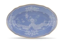 Vassoio ovale oriente italiano pervinca porcellana Richard ginori