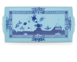Vassoio rettangolare oriente italiano iris porcellana Richard ginori