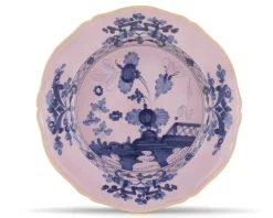Vassoio rotondo oriente italiano azalea porcellana Richard ginori