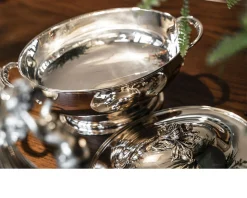 Zuppiera ovale argento in stile inglese Selezione zanolli